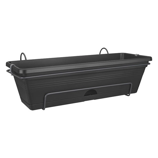 jardinière kit green basics 50cm living noir - elho