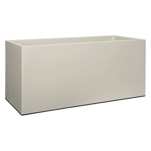 pot vivo mat rectangle avec roues 90cm gris chaud - elho