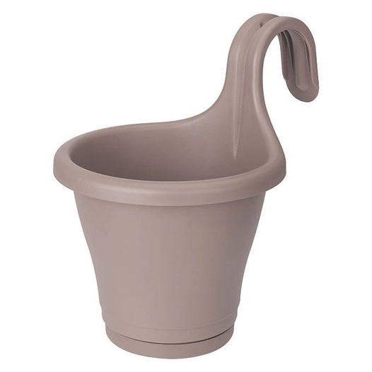 pot corsica facile à accrocher simple taupe - elho