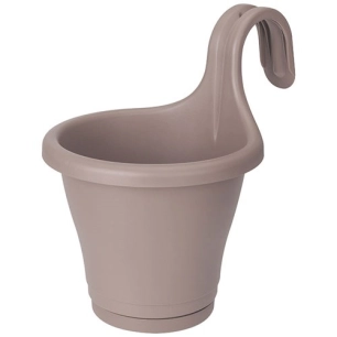 pot corsica facile à accrocher simple taupe - elho