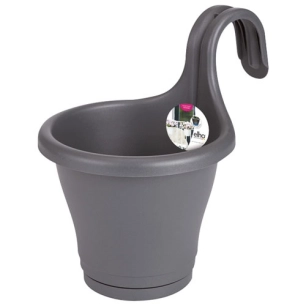 pot corsica facile à accrocher simple anthracite - elho