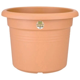 pot cylindre green basics d.30cm terre cuite - elho