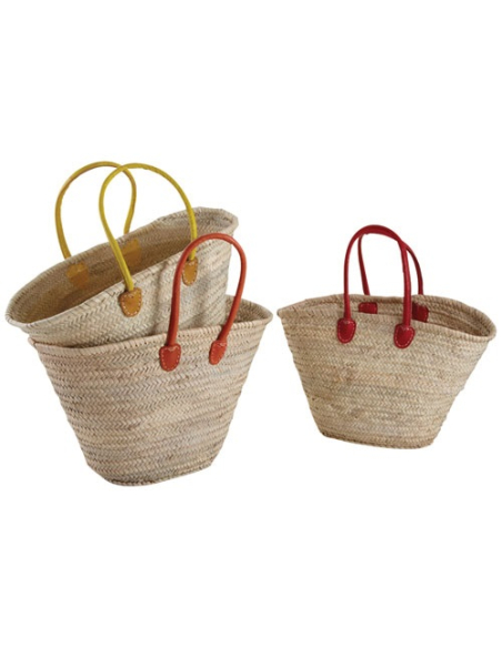 Couffin Palmier Bandoulière Cuir Authentique, Écologique, Pratique - aubry gaspard