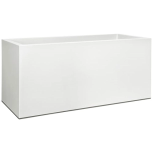 pot vivo mat rectangle avec roues 90cm blanc - elho