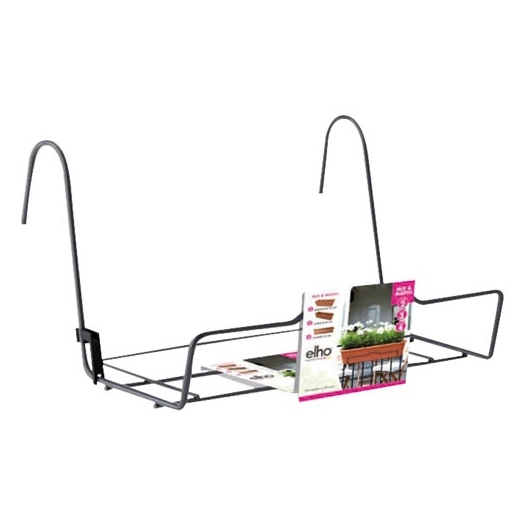 support métal balcon anthracite - elho