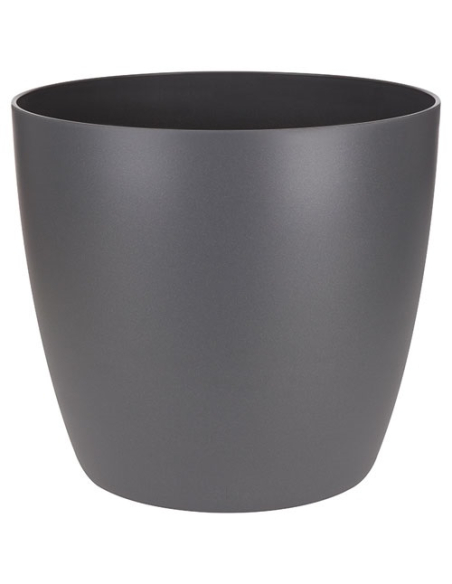 Cache-pot Brussels Anthracite Design moderne, durable, diamètre 14cm - ELHO