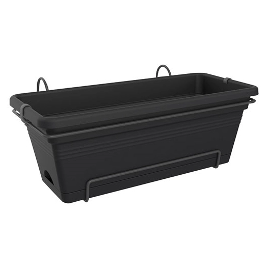jardinière kit green basics xl 55cm living noir - elho
