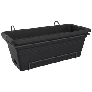 jardinière kit green basics xl 55cm living noir - elho
