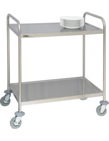 Chariot en inox 2 plateaux - CASSELIN