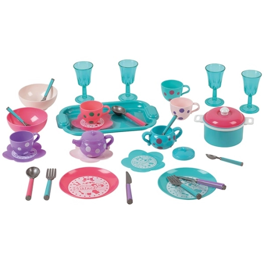 service de table bleu 31pc - no name