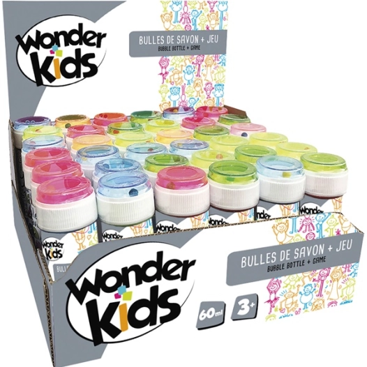 présentoir 36 tubes 60 ml bulles de savon - wonderkids
