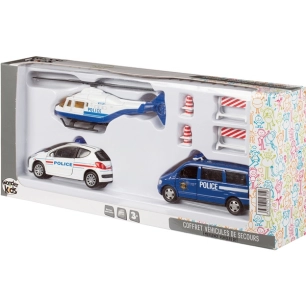 coffret 3 véhicules de secours et accessoires - wonderkids