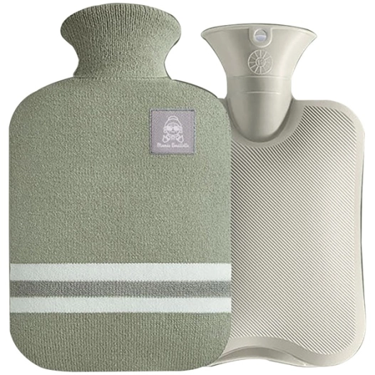 bouillotte à suzanne 1800 ml vert sauge - mamie bouillotte