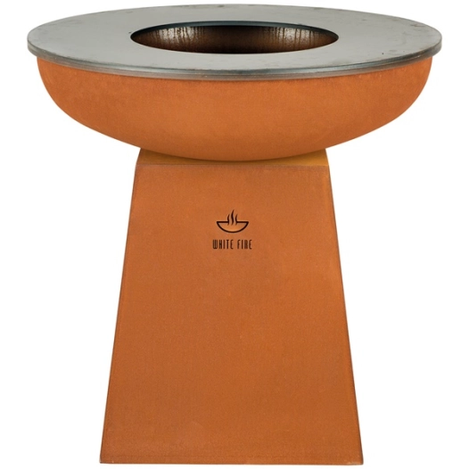 barbecue 99 cm acier corten - white fire