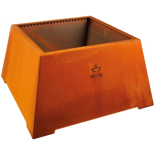 brasero 97 x 73 cm acier corten - white fire