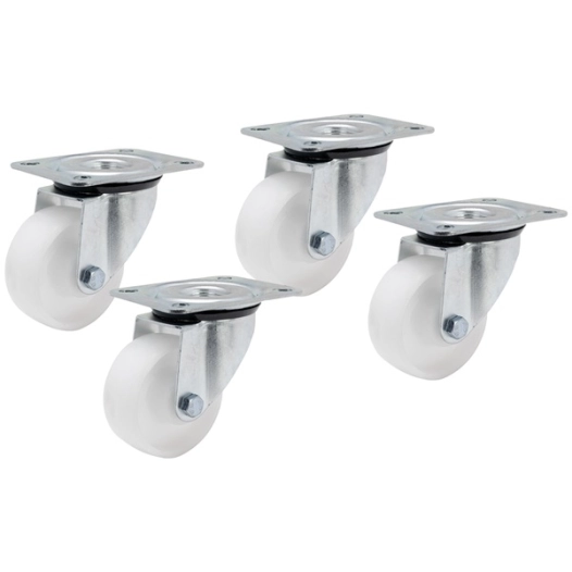 set 4 roues pour brasero en acier corten - white fire