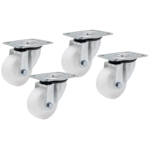 set 4 roues pour brasero en acier corten - white fire