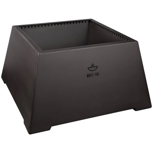 brasero 97 x 73 cm acier corten noir - white fire