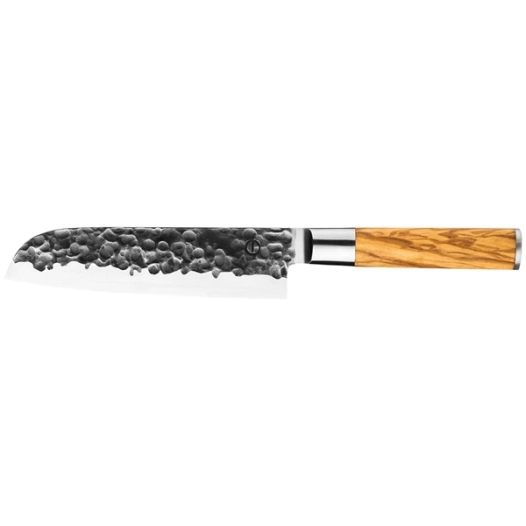 couteau santoku 18 cm - olive - forged