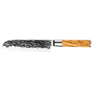couteau santoku 18 cm - olive - forged