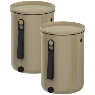lot 2 composteurs 9.6 l beige - bokashi organko 2 océan - skaza