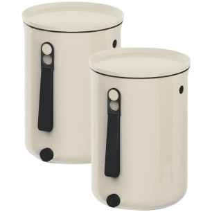 lot 2 composteurs 9.6 l blanc - bokashi organko 2 océan - skaza