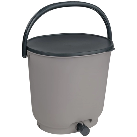 composteur 15.3 l gris - bokashi essentiel - skaza