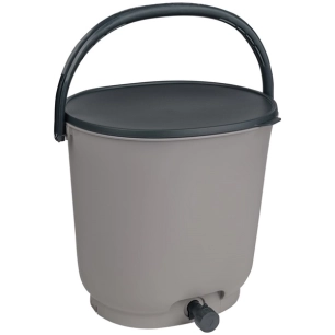 composteur 15.3 l gris - bokashi essentiel - skaza