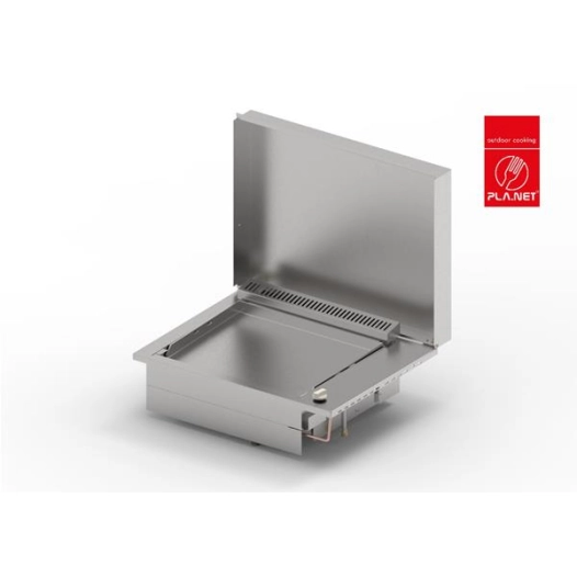 plancha encastrable gaz- oasi 55 lisse + couvercle - 203090 - planet