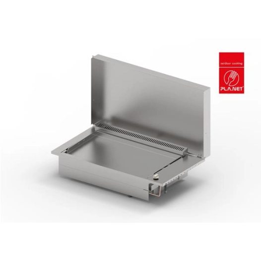 plancha encastrable gaz- oasi 80 lisse + couvercle - 203092 - planet