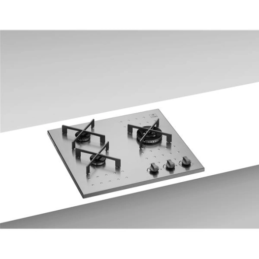 triple feu à gaz encastrable + couvercle - fdual f3 - 207049 - planet