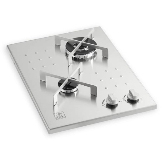 double feu à gaz encastrable + couvercle - fdual f2 - 400123 - planet