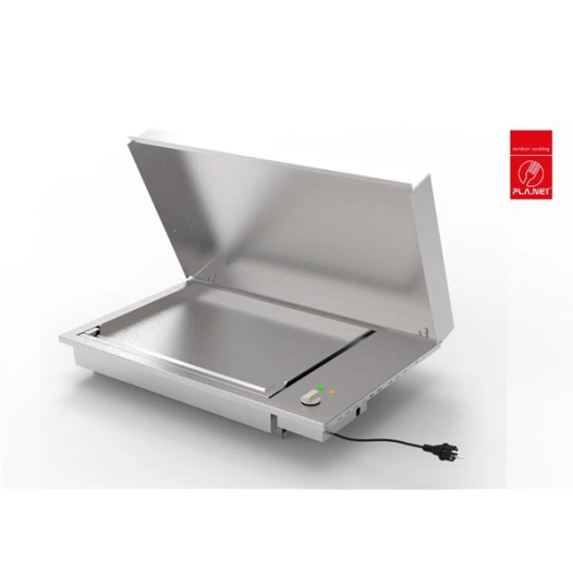 plancha oasi 80 elec lisse + couvercle - planet