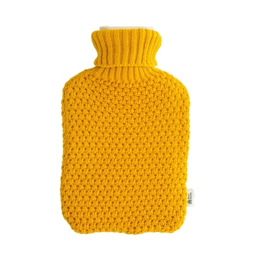 bouillotte à simone 1800 ml jaune moutarde - mamie bouillotte