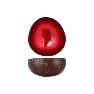 cocosbowl feuille rouge métallique 14 cm - noya