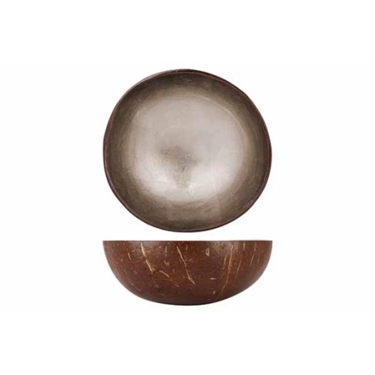 6 cocosbowl feuille d'argent métallique 14 cm - noya