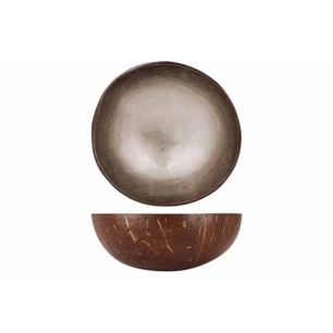 6 cocosbowl feuille d'argent métallique 14 cm - noya