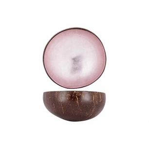 6 cocosbowl feuille rose doux métallisee 14 cm - noya