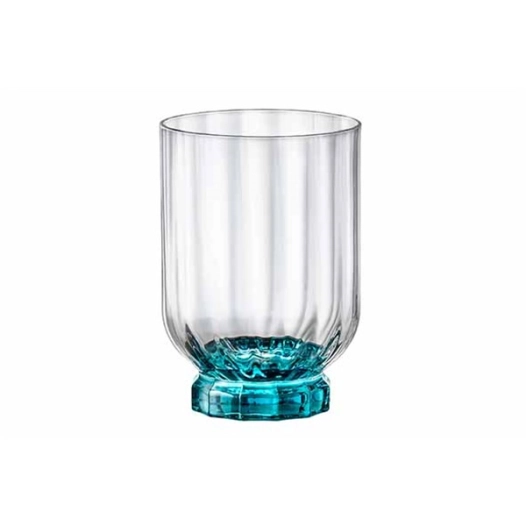 florian dof verre 37,5cl bleu set 4 - bormioli rocco