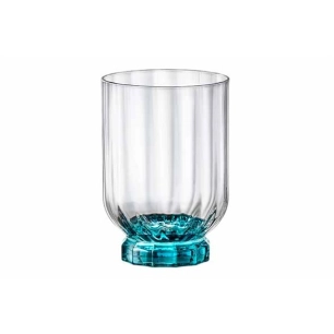 florian dof verre 37,5cl bleu set 4 - bormioli rocco