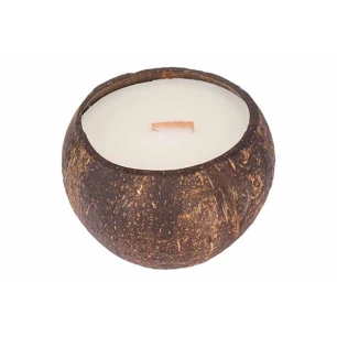 6 bougie coco avec meche en bois 12cm parfum framboise et vanille - noya
