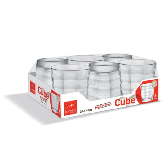 cube verre a eau 24cl x6 - bormioli rocco