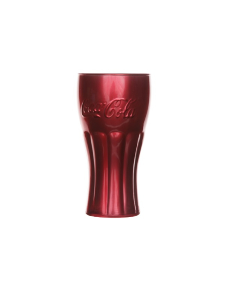 24 coca cola mirror gobelet 37cl rouge - luminarc