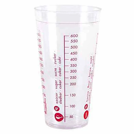 12 verre mesureur 750ml transparent - hega