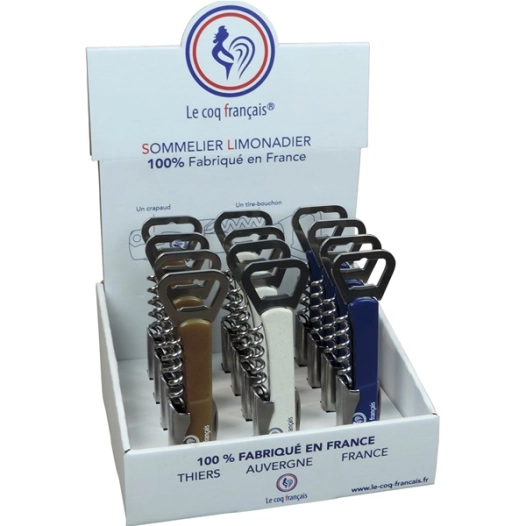 presentoir 12 sommelier-limonadiers le coq français x greenfib - le coq français