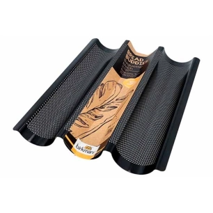 4 bread buddies plaque de cuisson 3 baguettes - birkmann