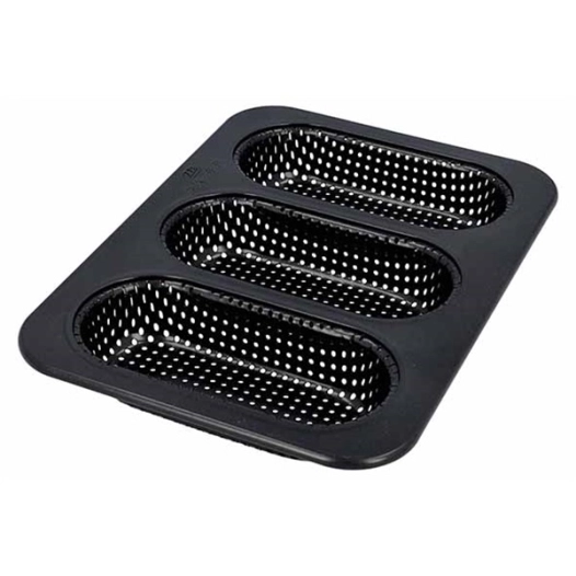 4 bread buddies plaque de cuisson 3 mini baguettes - birkmann