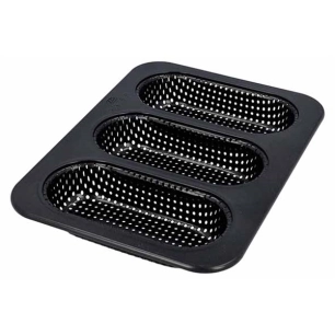 4 bread buddies plaque de cuisson 3 mini baguettes - birkmann