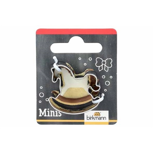 5 mini emporte-pièce cheval a bascule 3 cm - birkmann