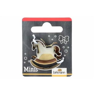 5 mini emporte-pièce cheval a bascule 3 cm - birkmann